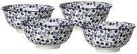 Ritzenhoff & Breker schalenset Royal Sakura, 4-delig, 15,5 cm diameter, 650 ml, porseleinen servies, blauw-wit