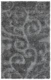 Safavieh Florida Shag Collection Zottelig tapijt, hoge pool, grijs, 61 x 91 cm