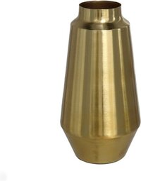 Gerimport Bloemenvaas - Goudkleurig Metaal - 13 x 26 cm - Modern