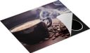 Chefcare Inductie Beschermer Hete Koffie Kop met Koffiebonen - 65x52 cm - Multicolor