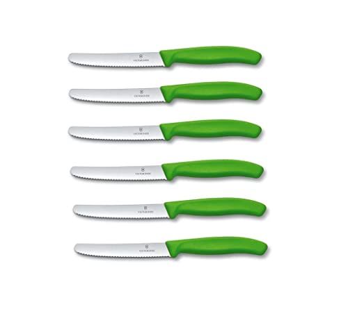 Victorinox SwissClassic Broodjesmes Set van 6 - Groen - 4251199701643