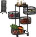 HOMCOM Chariot utilitaire - Acier - 33x33x77cm - Noir