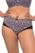 Ulla Popken - Dames - Midislip pied-de-poule patroon bloemen kant - Zwart - Maat 58+