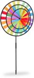 Merkloos / Sans marque Relaxdays 4x Windmolen Regenboog Tuindecoratie