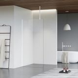 FortiFura Galeria inloopdouche - 80x200cm - helder glas - mat wit