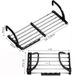Barre à linge pliable - Extensible - Acier inoxydable - Pour usage intérieur - Avec support de chaussettes - Noir