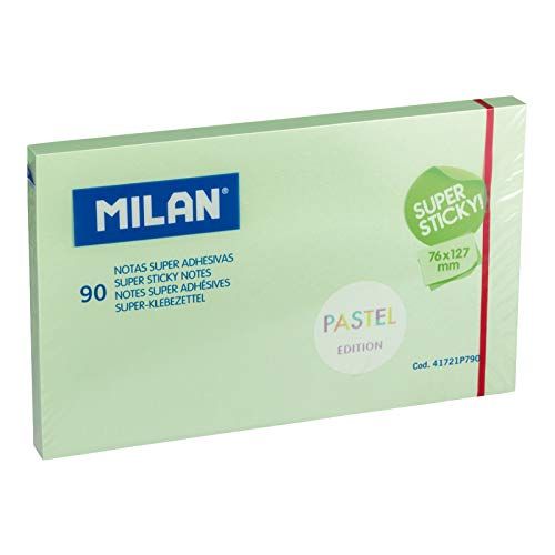 Blok met 90 vellen, super klevend, pastelgroen, 76 x 127 mm