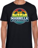 Bellatio Decorations Marbella Zomer T-shirt / Shirt Marbella Bikini Beach Party voor Heren - Zwart - L