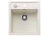 BLANCO DALAGO 45-F 527060, Silgranit spoelbak, 455x500 mm, met afvoerbediening, zacht wit