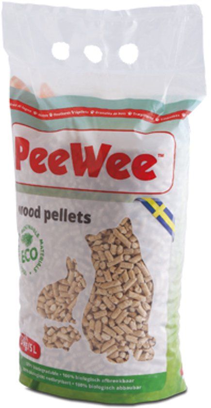 PeeWee Houtkorrels - 2 x 9 kg (2 x 14 liter)