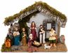 Euromarchi Crèche de Noël complète - 32 x 18 x 24 cm - avec figurines de Noël - 11 pièces - décoration de Noël