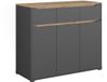 Vicco Dressoir Ruben, Antraciet/Artisanaal eiken, 119.8 x 101.9 cm