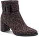 Marco Tozzi Dames Enkellaarsje 2-25338-43 Beige Textiel Blokhak Ritssluiting Maat 37 EU