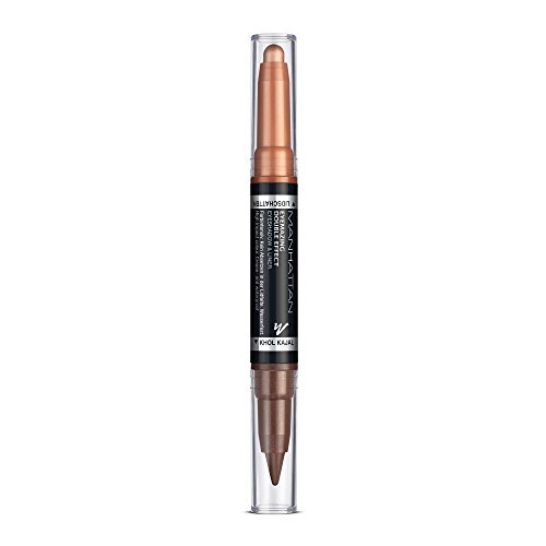 MANHATTAN Eyemazing Double Effect Eyeshadow & Liner – bruin 2-in-1 oogschaduw & eyeliner stift om te draaien – kleur 002 gesmolten metaal – 1 x 1,6 g