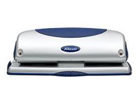 Rexel Precision 425 4 perforator, 25 vel capaciteit, papier uitlijning indicator, metaal, zilver/blauw, 2100754
