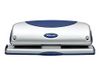 Rexel Precision 425 4 perforator, 25 vel capaciteit, papier uitlijning indicator, metaal, zilver/blauw, 2100754
