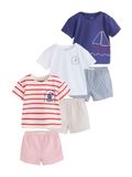 Next - Jongens - Tops en shorts babyset 6 -delig - Blauw