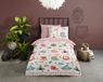 Good Morning dekbedovertrek uilen in boho thema - 1 persoons 140x200/220 cm - Multi - 100% Katoen renforcé