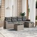 Maison Exclusive - Ensemble de meubles de jardin 6 pièces avec canapé et coussins, gris, en polyrotin