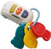 Bo Jungle - Muzikale autosleutels - Speelgoed - Peuter - Rammelaar - Wit/Rood/Geel/Groen