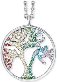 Engelsrufer Dames ketting Ketting Tree of Life Multicolor 925 sterling zilveren Zirkonia One Size 87928292