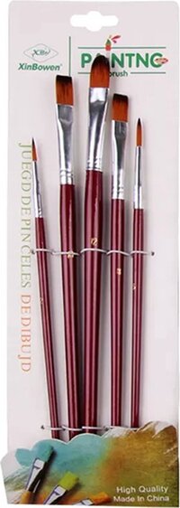 Penselen - Set van 5 stuks - Rood