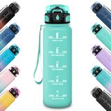 Honeyholly Drinkfles, 500 ml, lekvrij, motiverende sportfles, met tijdweergave, waterfles voor school, camping, yoga, kantoor