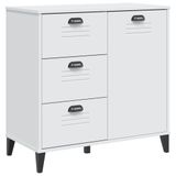 vidaXL Dressoir VIKEN - 80x40x80 cm - Bewerkt Hout - Wit