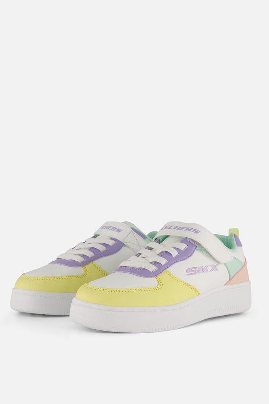 Skechers Sport Court 92 Meisjes Sneakers - Wit/Multicolour
