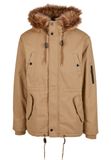 Brandit Tussenparka 'Fish Tail' chocoladebruin / lichtbruin / zwart
