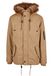 Brandit Tussenparka 'Fish Tail' chocoladebruin / lichtbruin / zwart