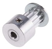 RS PRO Stalen tandriemschijf voor 6,4 mm riemen, 12 tanden/verdeling 2 mm, boring 3 mm