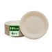 Rui bamboo Assiettes jetables en fibre de bambou 6 pouces Lot de 100