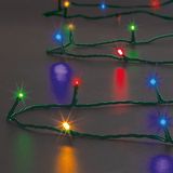 Feeric lights & Christmas 2x Kerstverlichting Gekleurd 5m 50 LED Zwart Snoer Solar