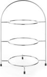 HENDI Serveerstandaard voor borden – verchroomd metaal – max. Ø 275 mm – 3 borden – 290x290x x(H)440 mm
