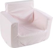 Poupy Mondotuo Soft Pink afneembare fauteuil voor kinderen, wasbaar, herbruikbaar en gevoerd