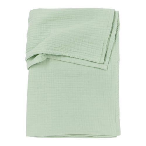 Meyco Meyco hydrofiele baby wieglaken 75x100 cm soft green