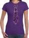 Bellatio Decorations Verkleed T-shirt dames - panterprint stropdas - paars - foute party - carnaval XL