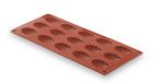 Lacor 66816 Madeleine siliconen bakvorm, 15 holtes, 30 x 42 mm
