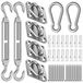 Kit de montage pour auvents, incluant 40 pièces de fixations en acier inoxydable