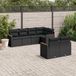 Maison Exclusive - Ensemble de meubles de jardin 7 pièces avec canapé et coussins, noir, en polyrotin