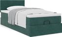 Maison Exclusive - Cadre de lit ottoman avec matelas, vert foncé, 100x200 cm, velours