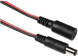 BKL DC plug (m) - DC plug (v) verlengkabel - 5,5mm x 2,5mm - max. 12V/7A / zwart/rood - 3 meter