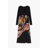 Desigual Vest_Bouquets_Lacroix Dress Femme, Noir, M