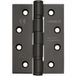 Häfele Paumelle à visser pour portes intérieures non feuillurées jusqu'à 120 kg, acier inoxydable noir mat, Modèle DHB 8222 - 127x89x3