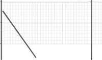 vidaXL Euro Fence Grondfix 10 x 1 m PVC-Coated Steel Grey Mesh