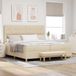 Maison Exclusive - Lit boxspring avec tête de lit, couleur crème, 200 x 200 cm, rembourré