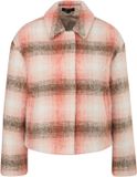 COMMA s.Oliver Indoor-Jacke Vrouwen Lichtoranje Geruit Polyester Regular Fit Lange Mouw Drukknopen Klassieke kraag Casual Blazer/Colbert