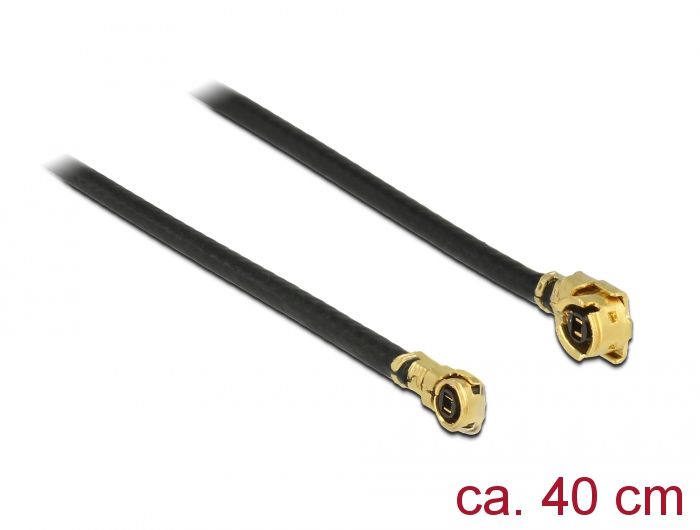 DeLOCK 89650 - Adapterkabel - 0,4 m - Goud, Zwart