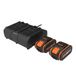 WorxOrangeEU Worx 2 batterijen 20 V 4 Ah met dubbele oplader WA3611